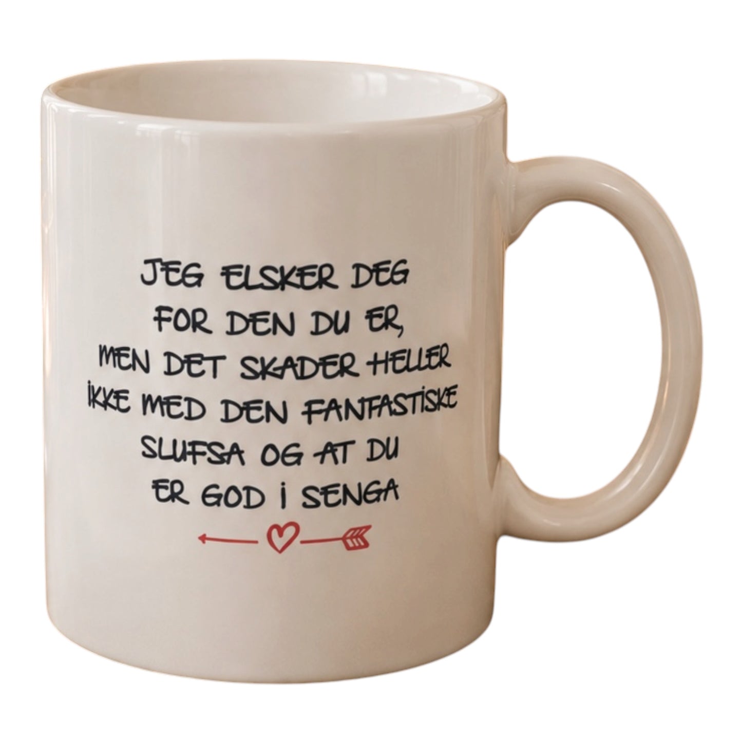 Morsomt kjærlighetskrus til han og henne – på kanten humor