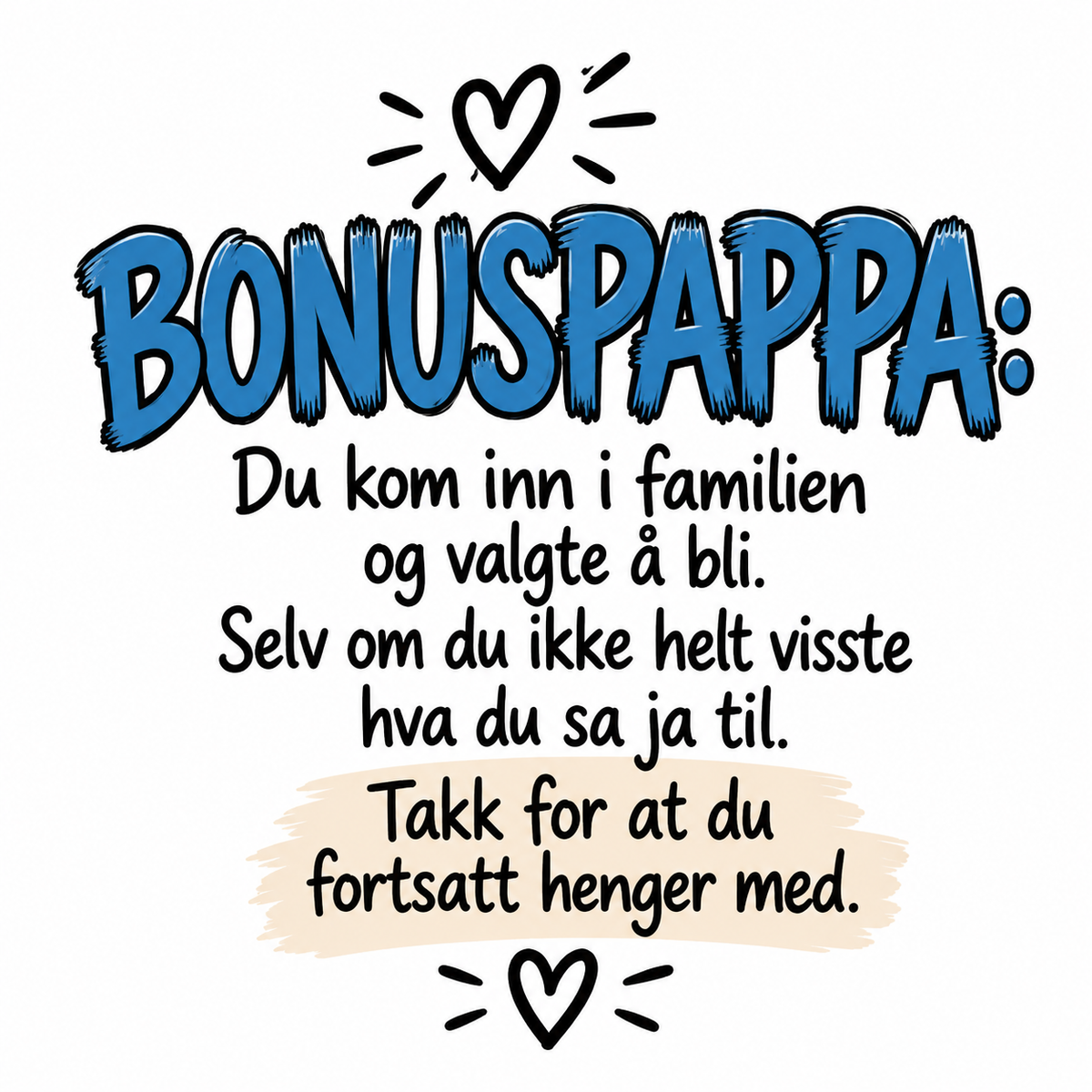 Personlig kopp til pappa og bonuspappa