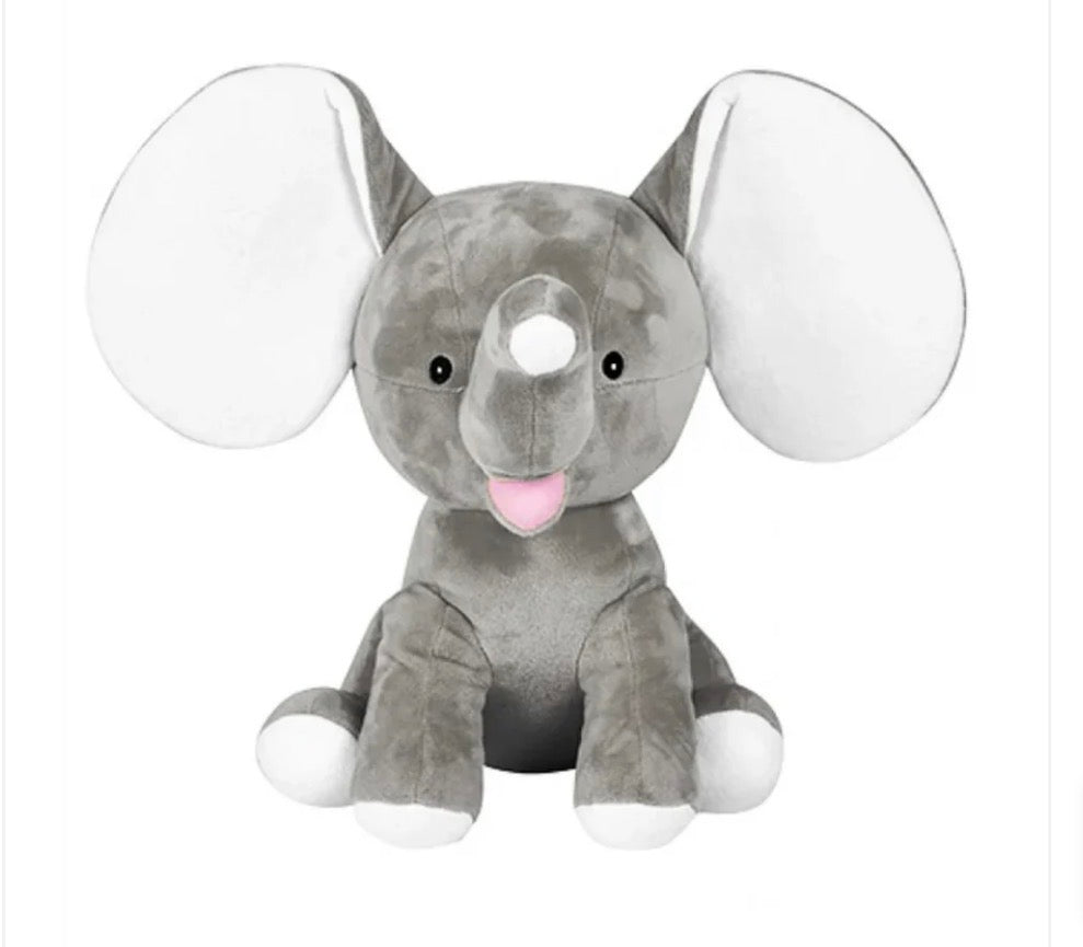 Personlig bamse - elefant med navn og fødselsdata
