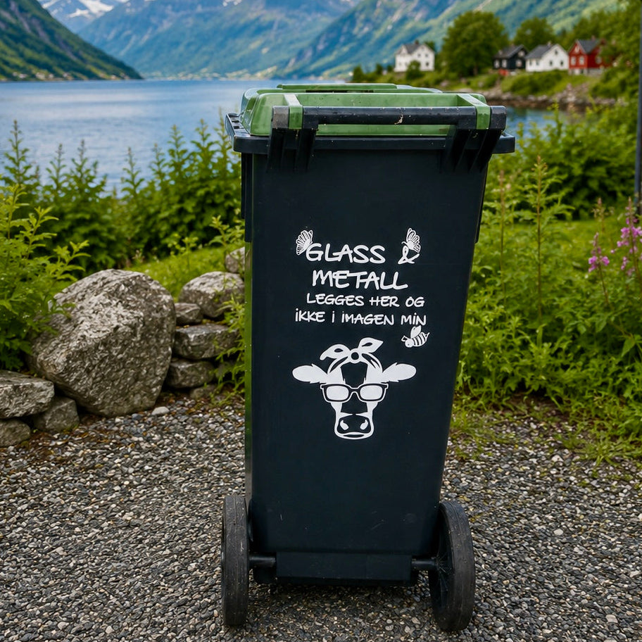 Merker til søppeldunker - koselig og morsomme design