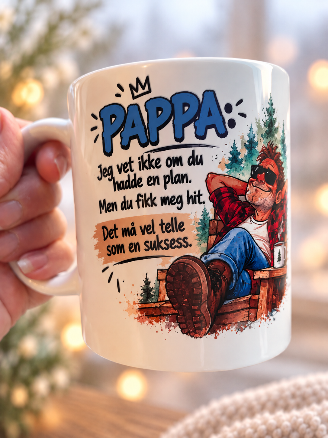 Personlig kopp til pappa og bonuspappa