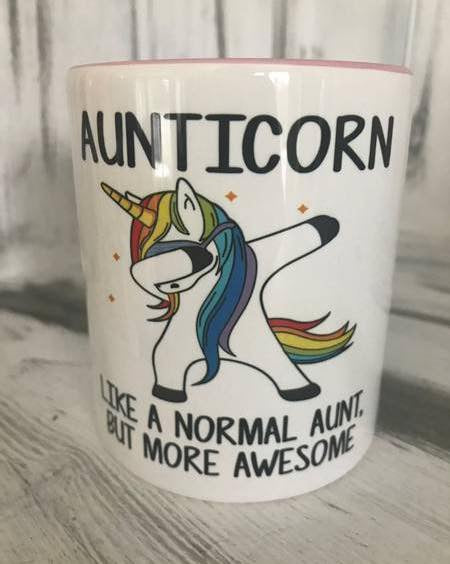 Tante kopp i keramikk med personlig tekst