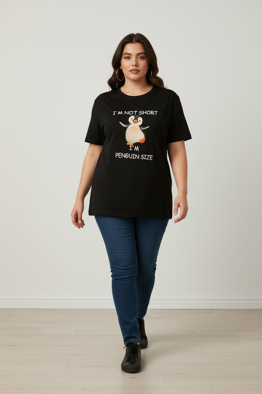 T-skjorte med pingvin trykk- HUMOR (Kopi)