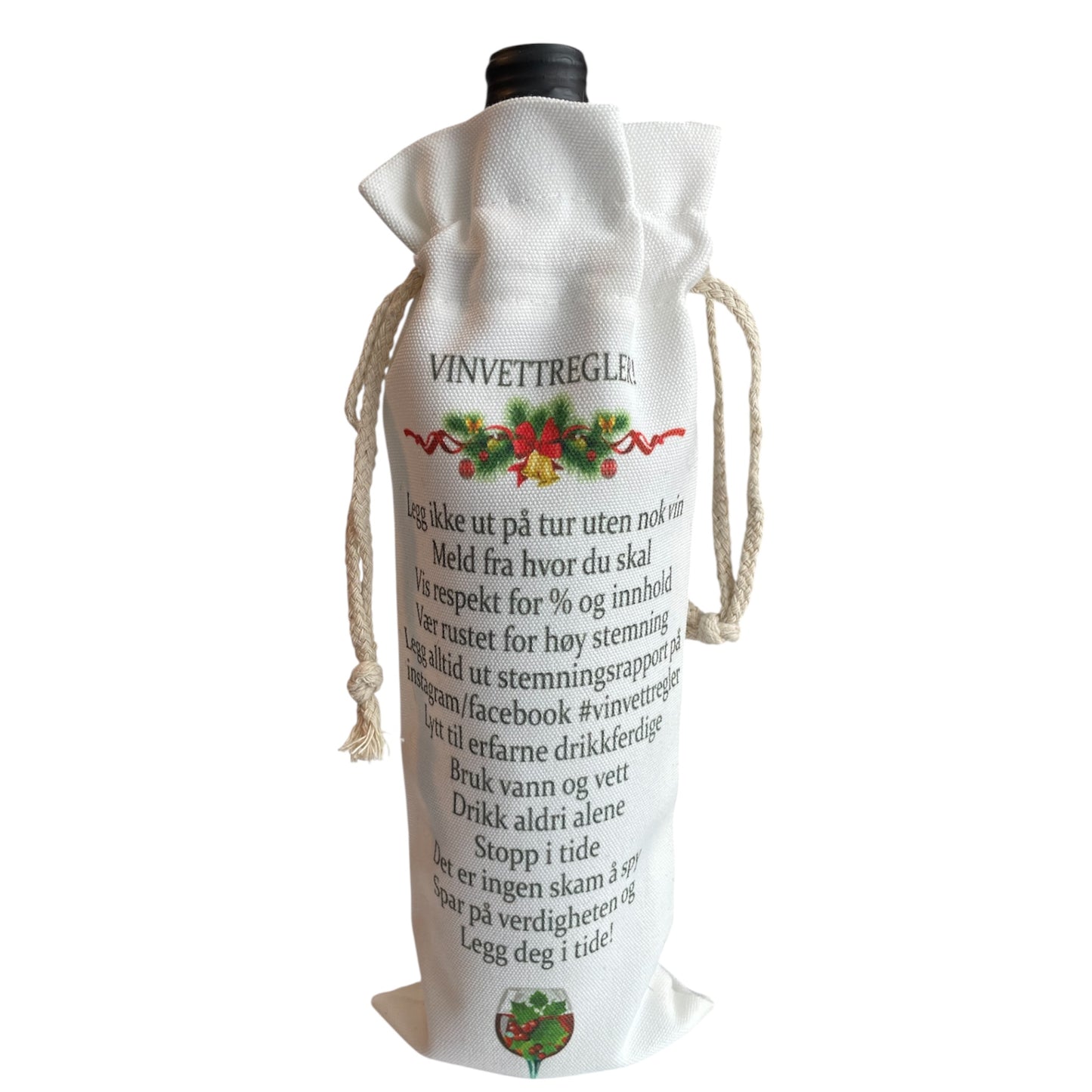Vinpose i solid materiale – 35x14 cm – med personlig tekst