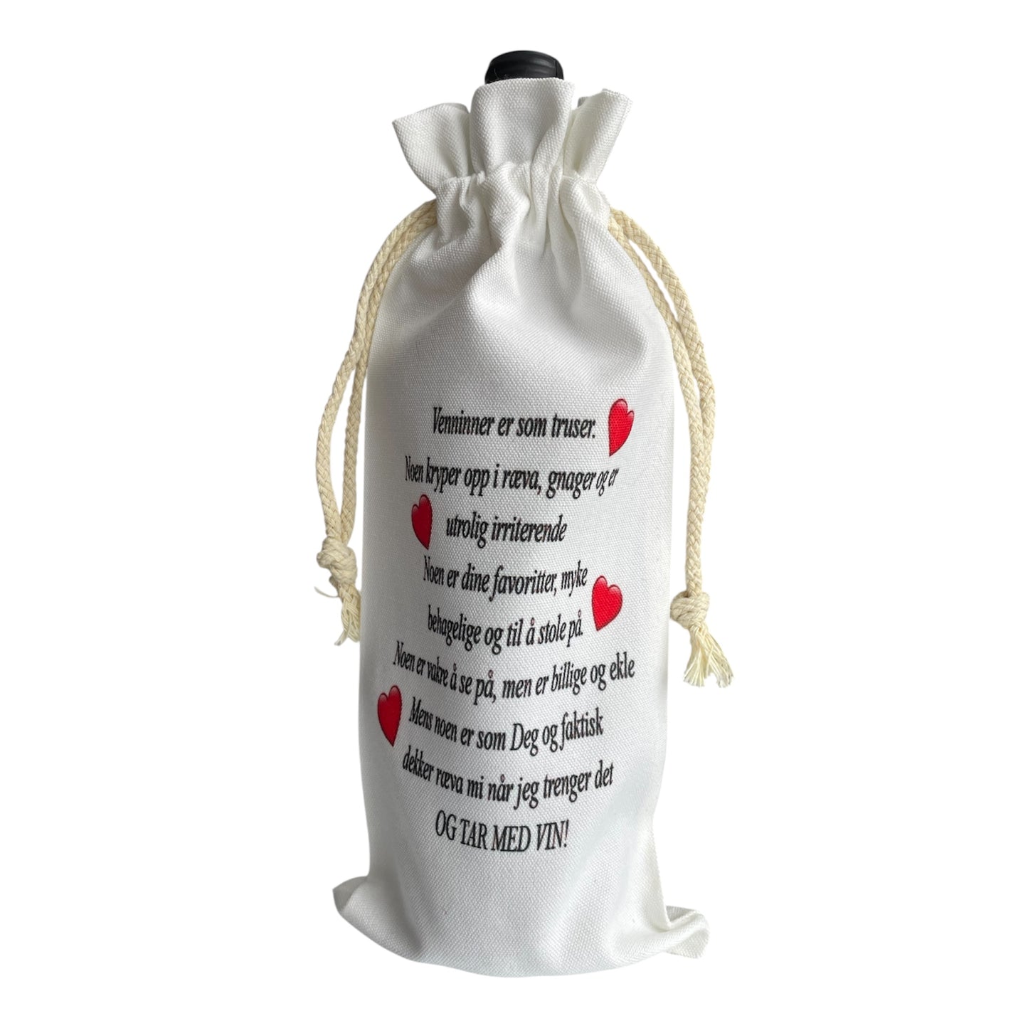 Vinpose i solid materiale – 35x14 cm – med personlig tekst
