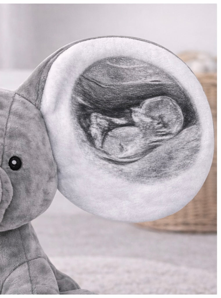 Personlig bamse- elefant med navn og  motiv