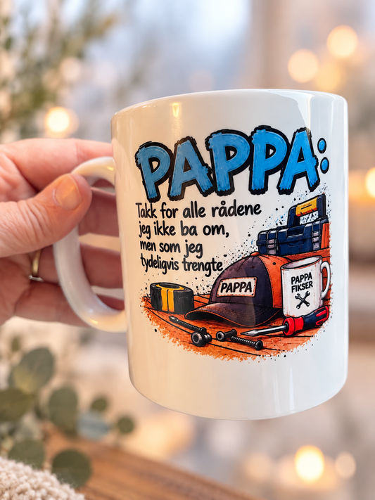 Personlig kopp til pappa og bonuspappa
