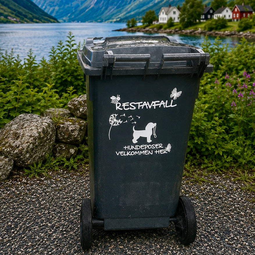 Merker til søppeldunker - koselig og morsomme design