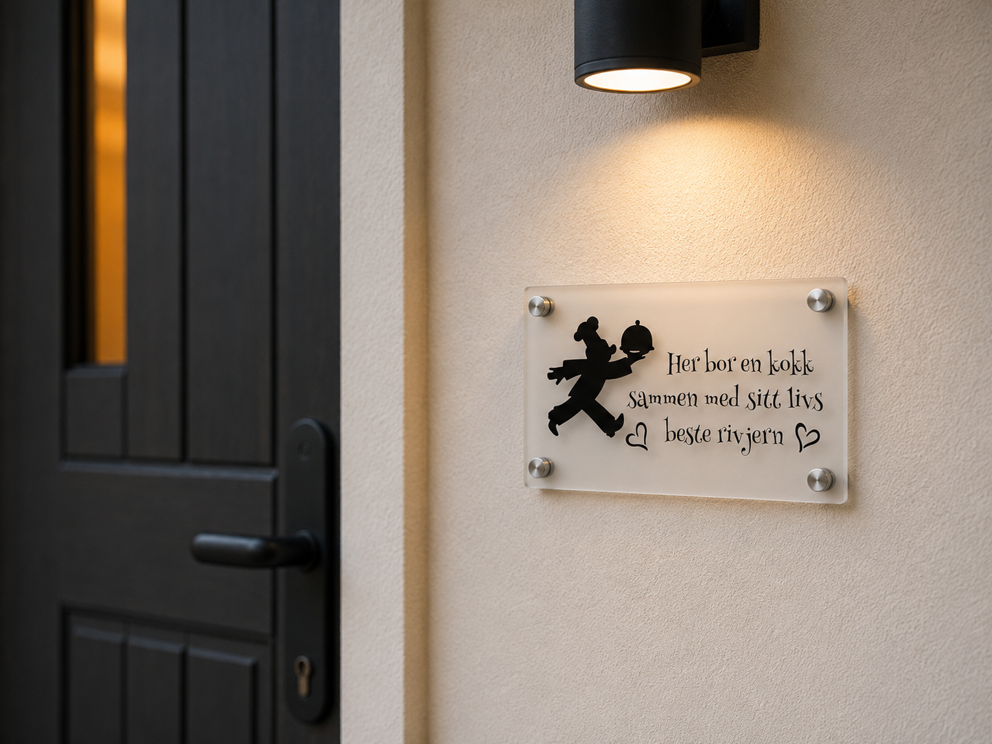 Humoristisk akrylskilt  –  gave til ulike yrker