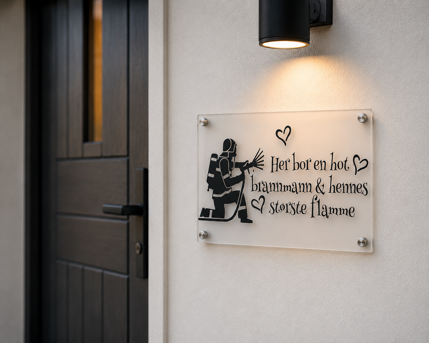 Humoristisk akrylskilt  –  gave til ulike yrker