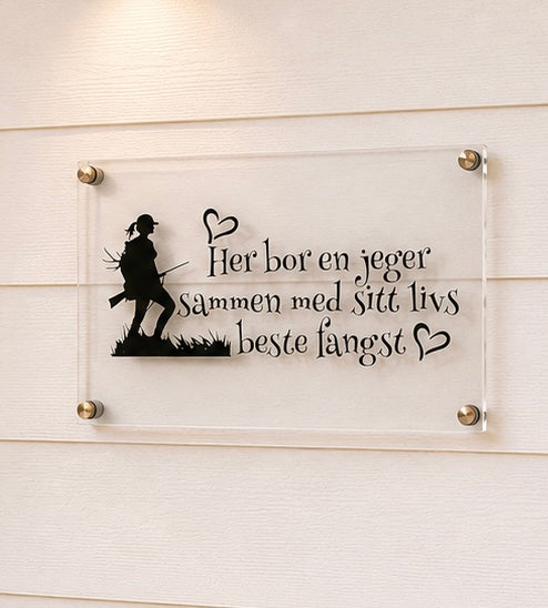 Humoristisk akrylskilt  –  gave til ulike yrker