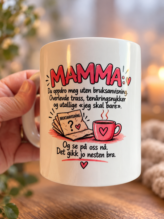 Personlig kopp til mamma og bonusmamma