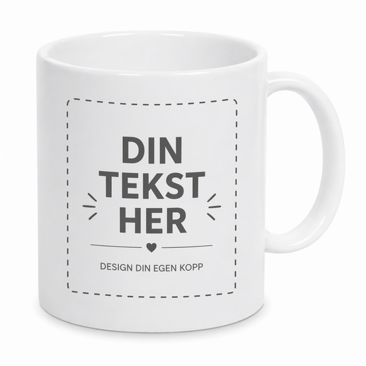 Personlig krus med eget bilde og tekst