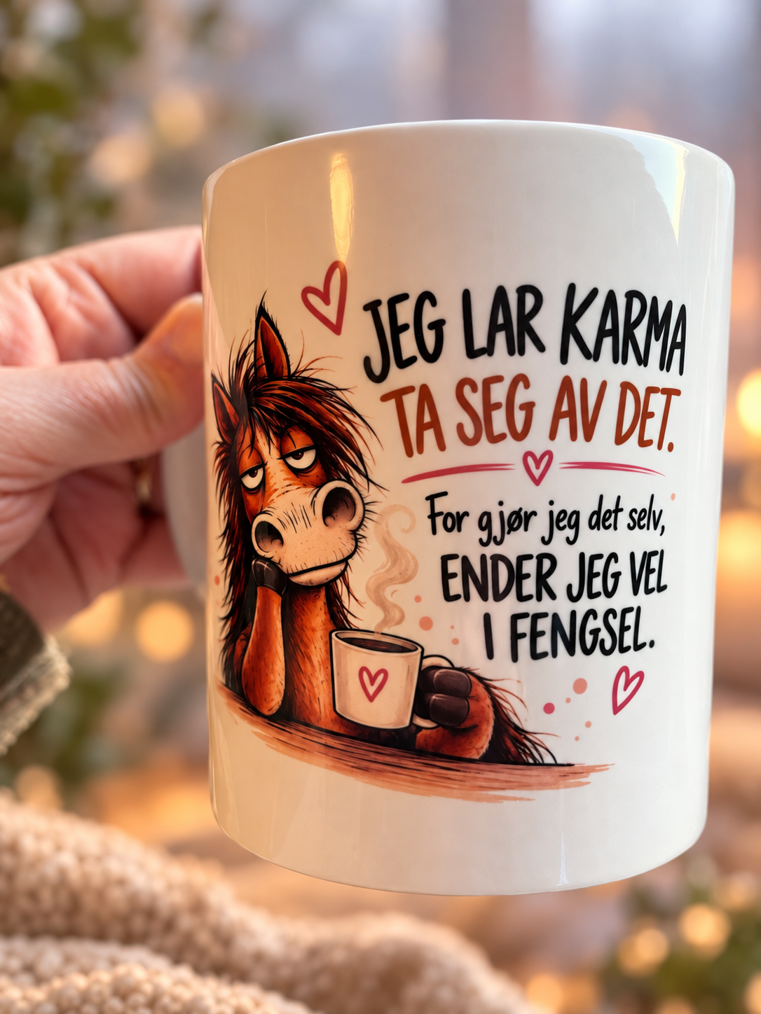 Krus med frekk humor og valgfritt navn