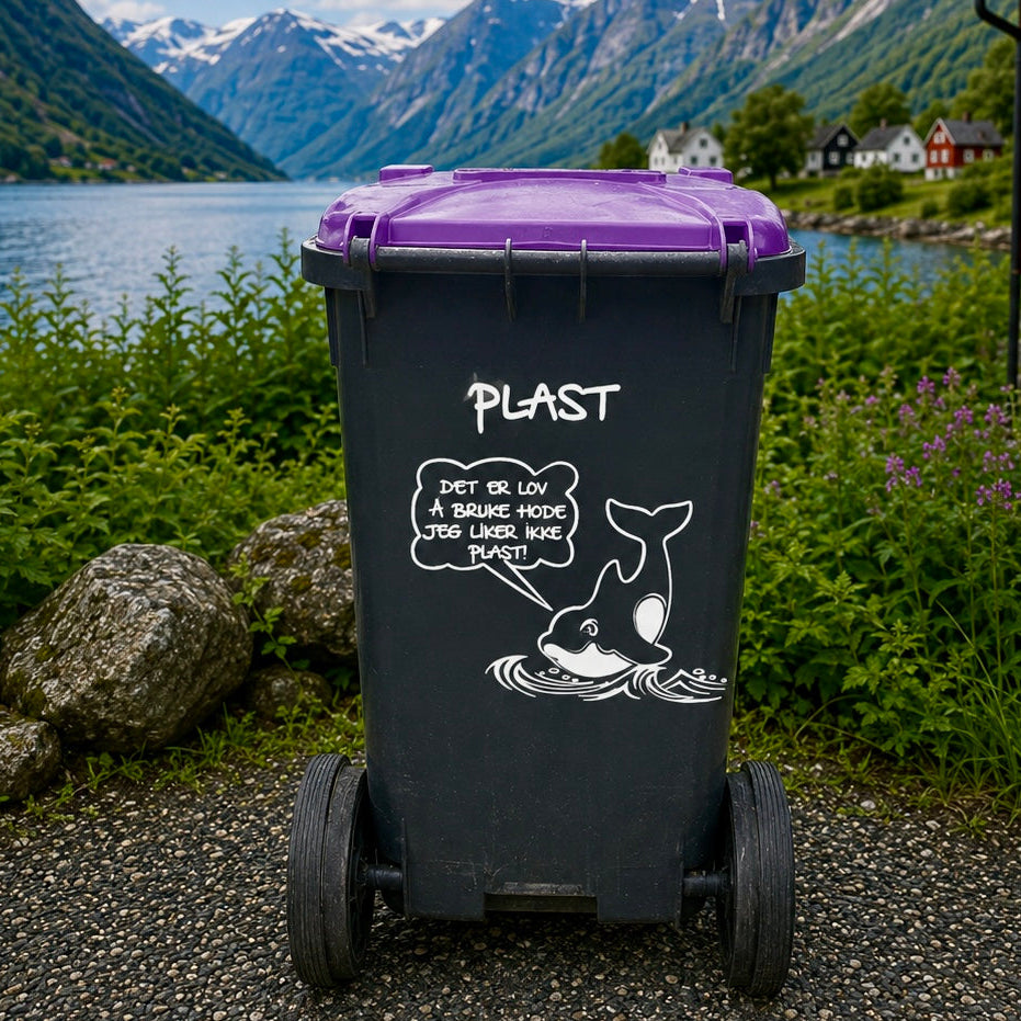 Merker til søppeldunker - koselig og morsomme design