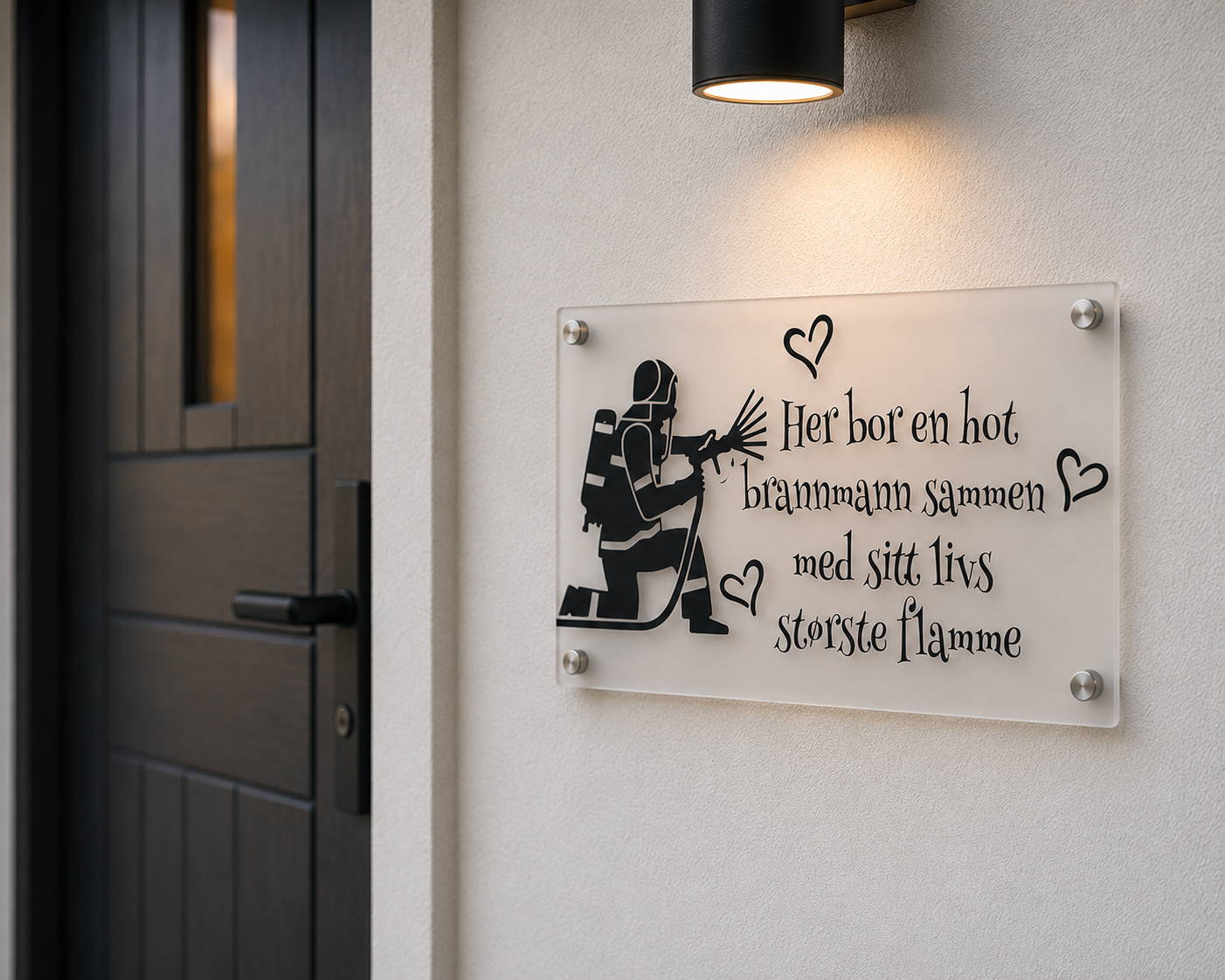 Humoristisk akrylskilt  –  gave til ulike yrker
