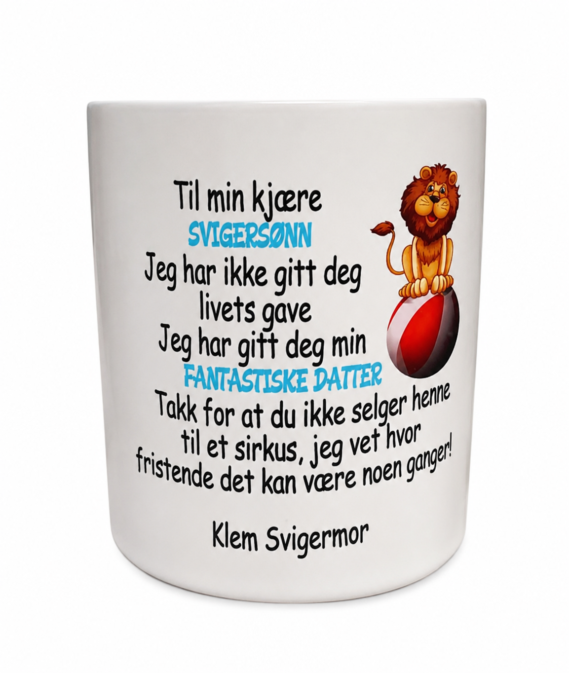 Krus til svigersønn eller svigerdatter – morsom gave