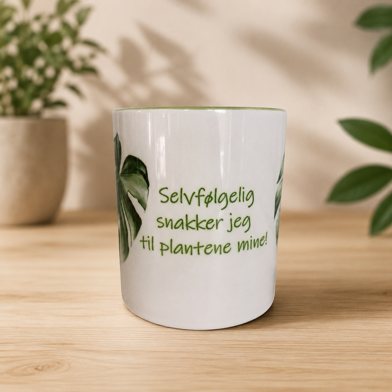 Morsomt plantekrus – til planteelskere – med valgfritt navn