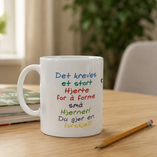 Krus til barnehage- og skoleansatte – med navn – perfekt gave