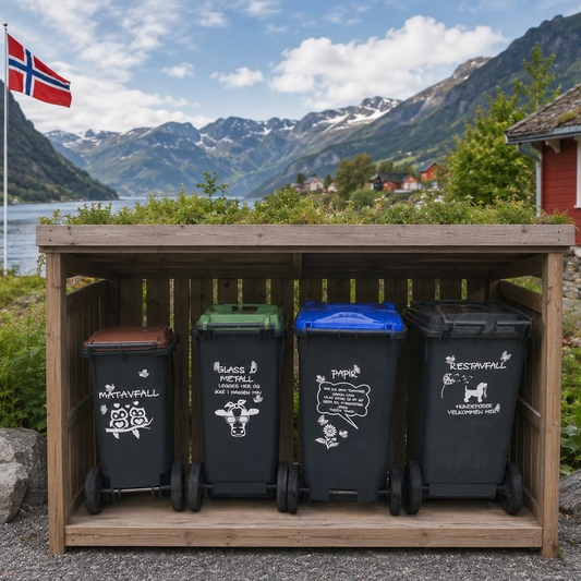 Merker til søppeldunker - koselig og morsomme design