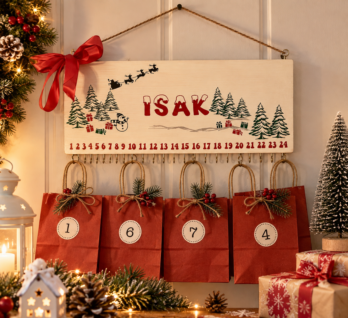 Julekalender i tre med navn - personlig