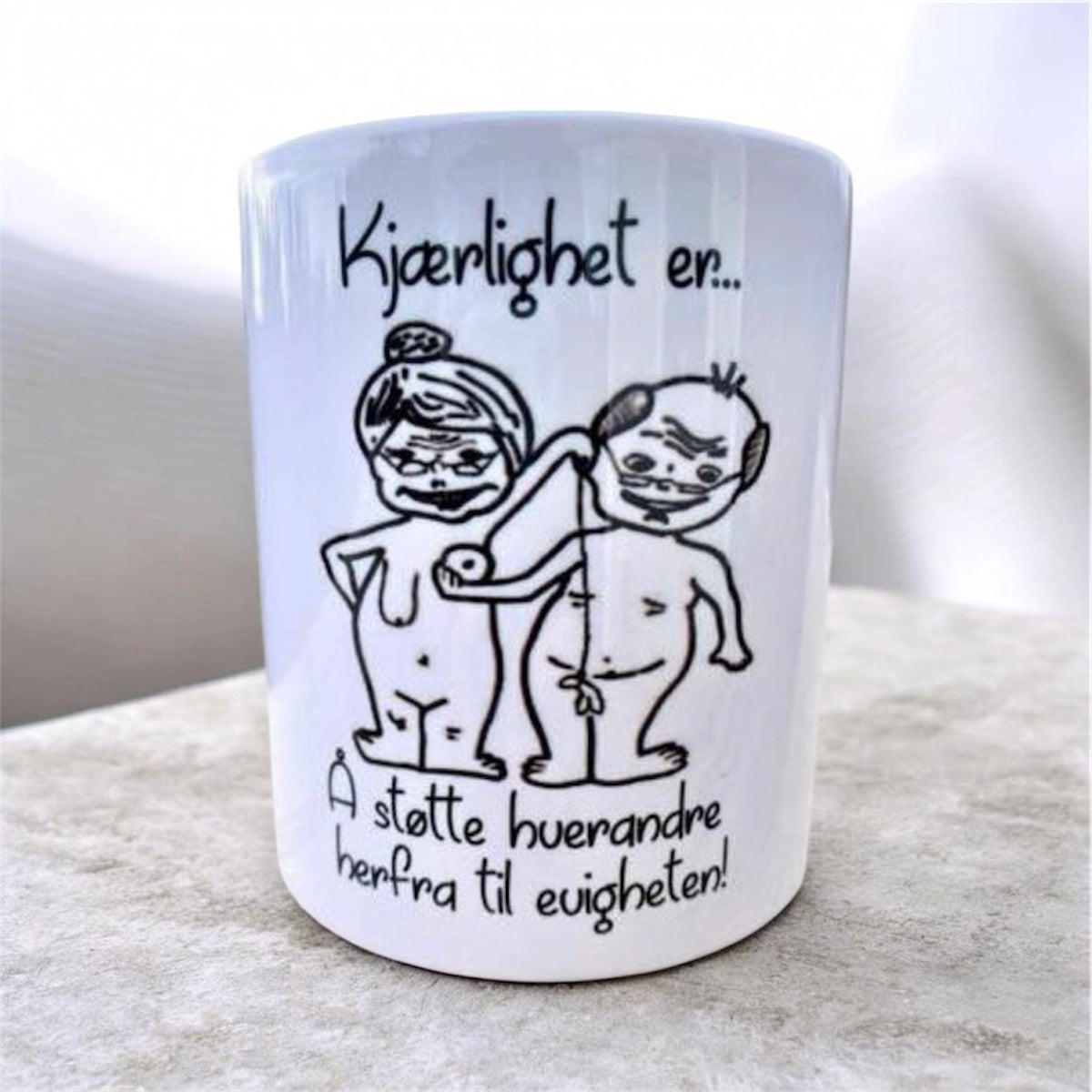 Morsomt kjærlighetskrus  til kjæresten – personlig