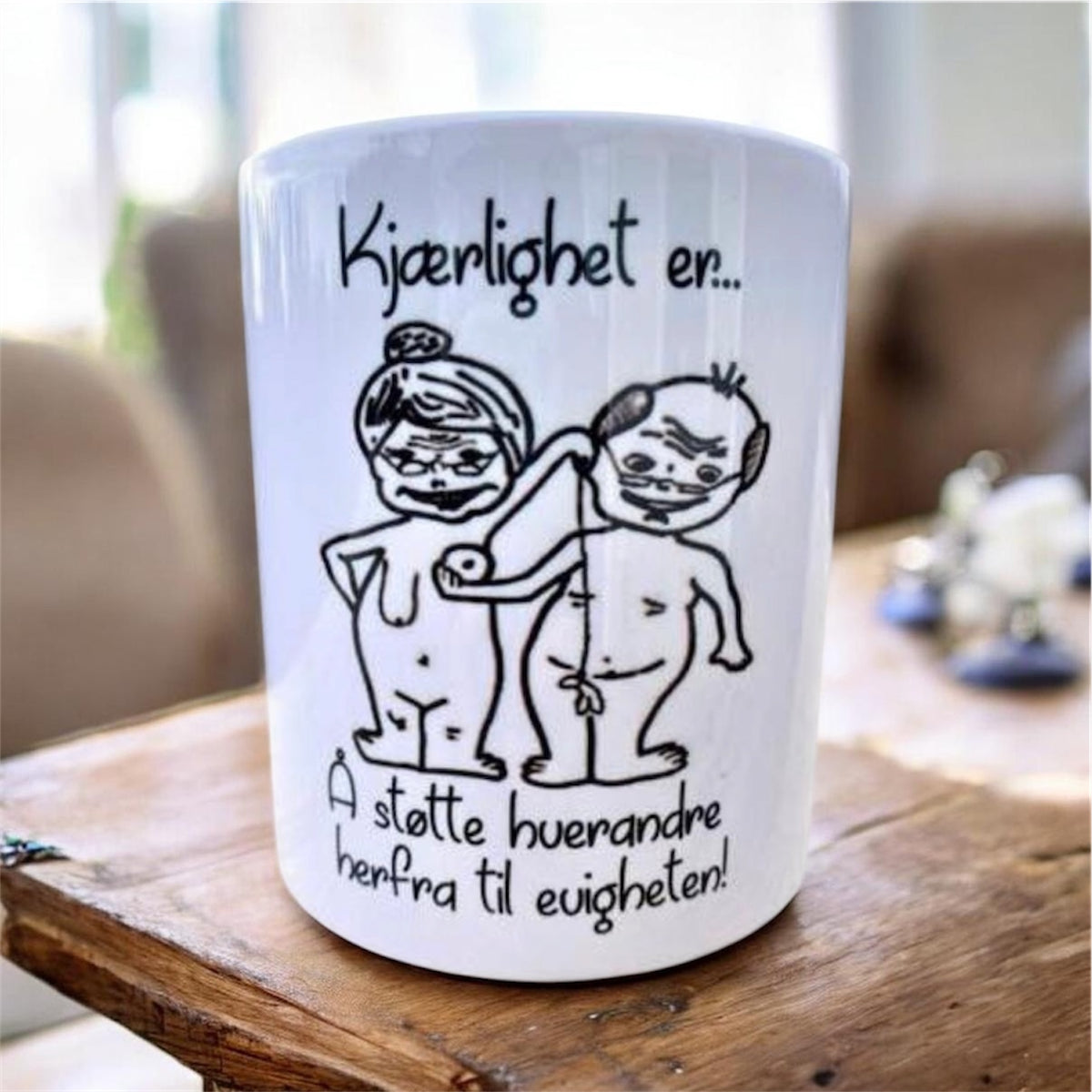Morsomt kjærlighetskrus  til kjæresten – personlig