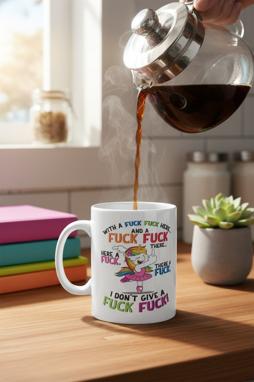 Krus med morsom tekst