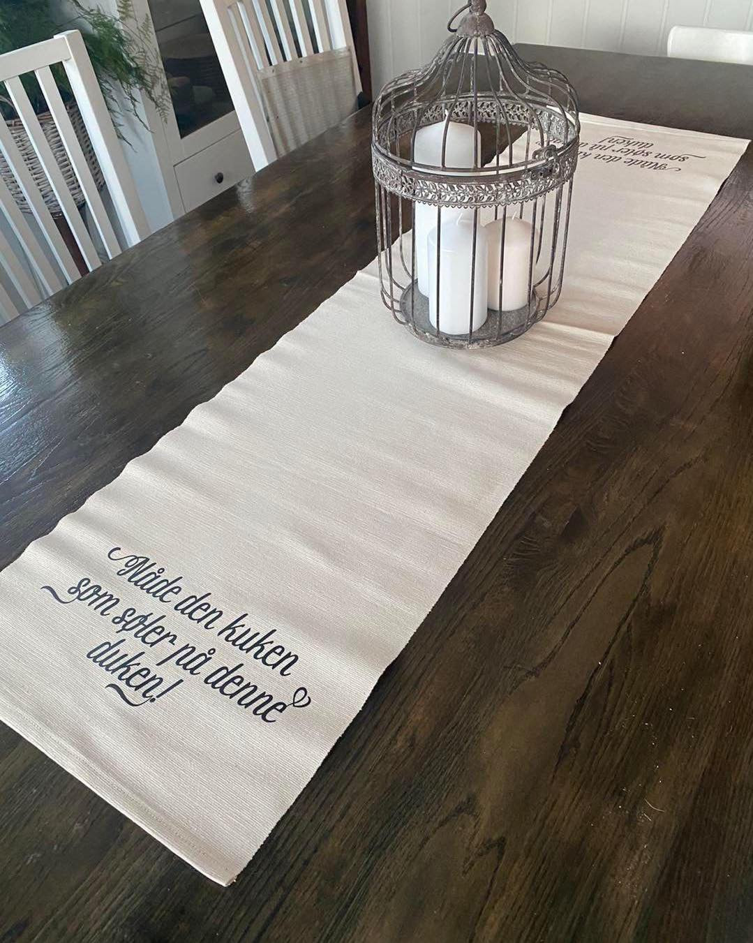 Duk med morsom tekst