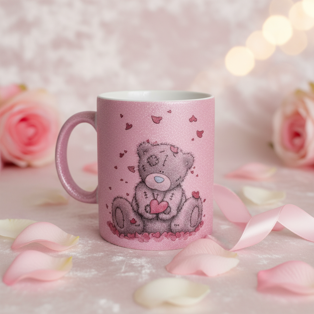 Glitterkopp med egen tekst