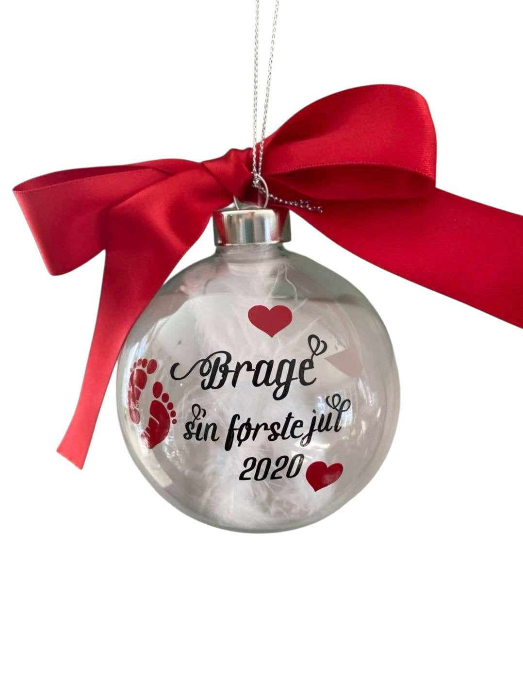 Julekule i glass, sin første jul