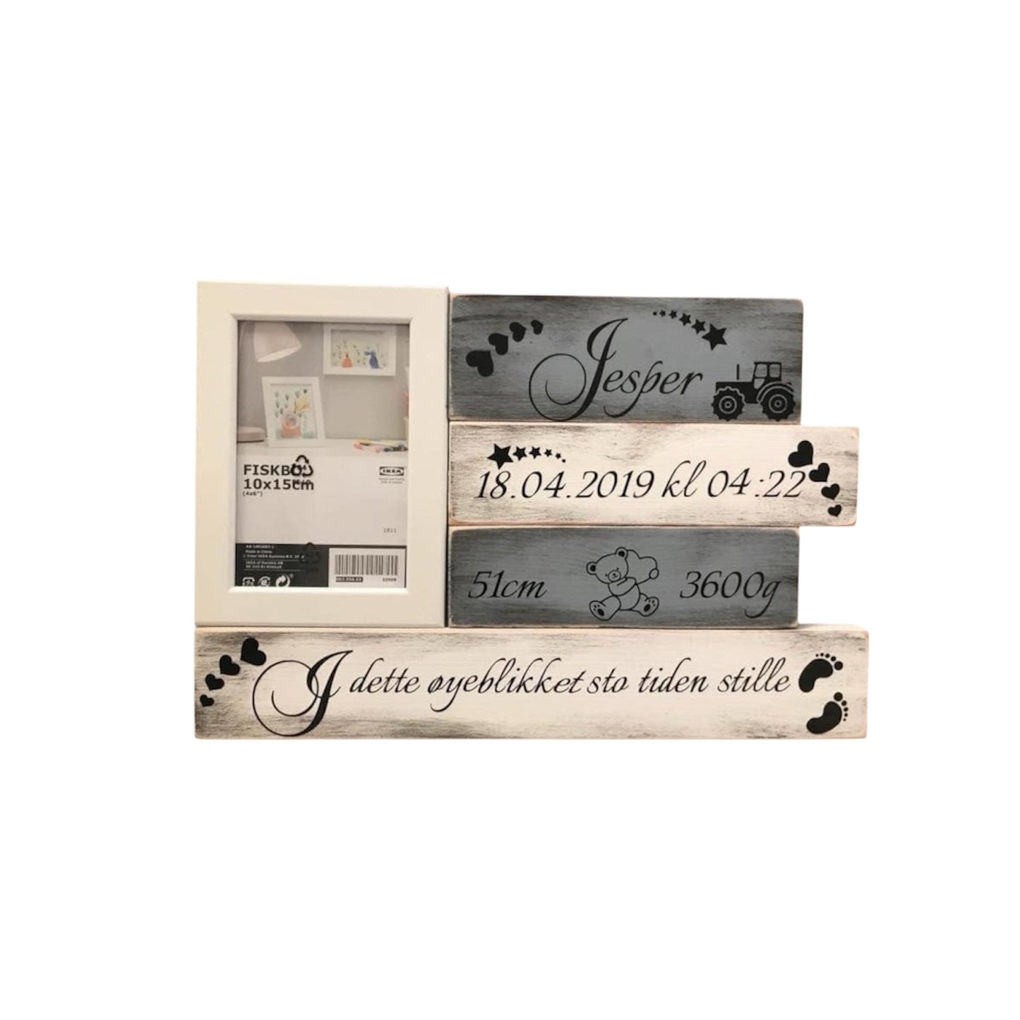 Barneskilt med ramme