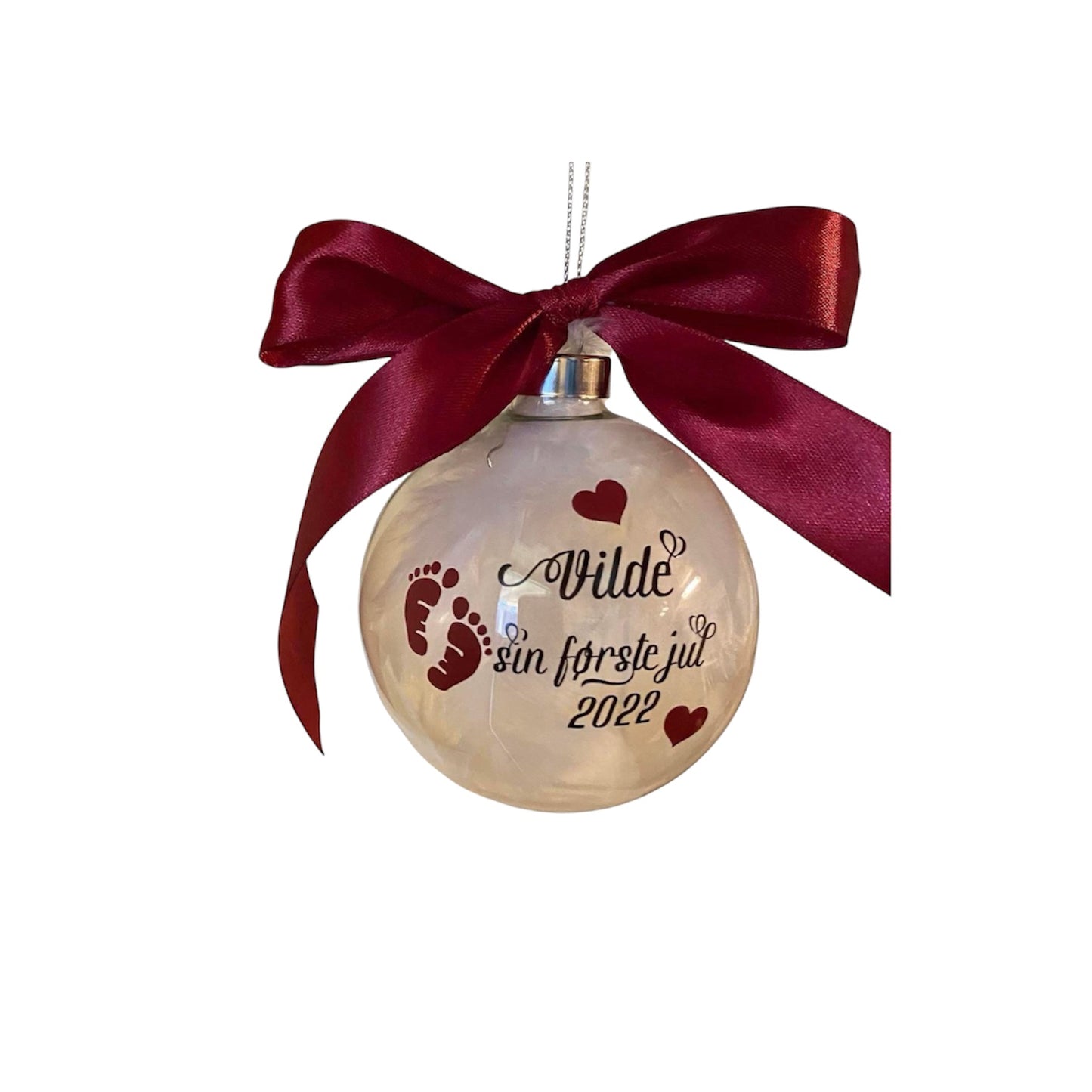 Julekule i glass, sin første jul