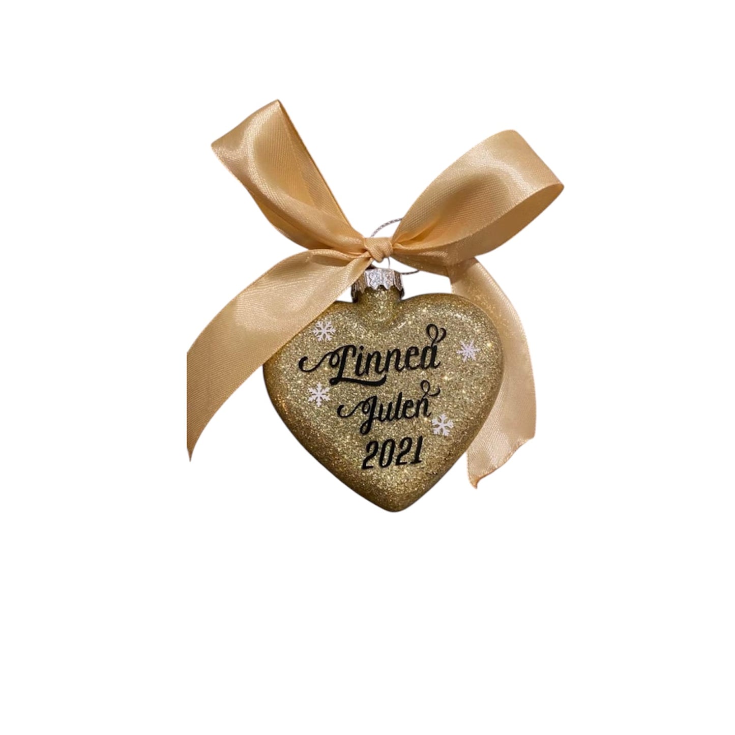 Julekule glass med glitter