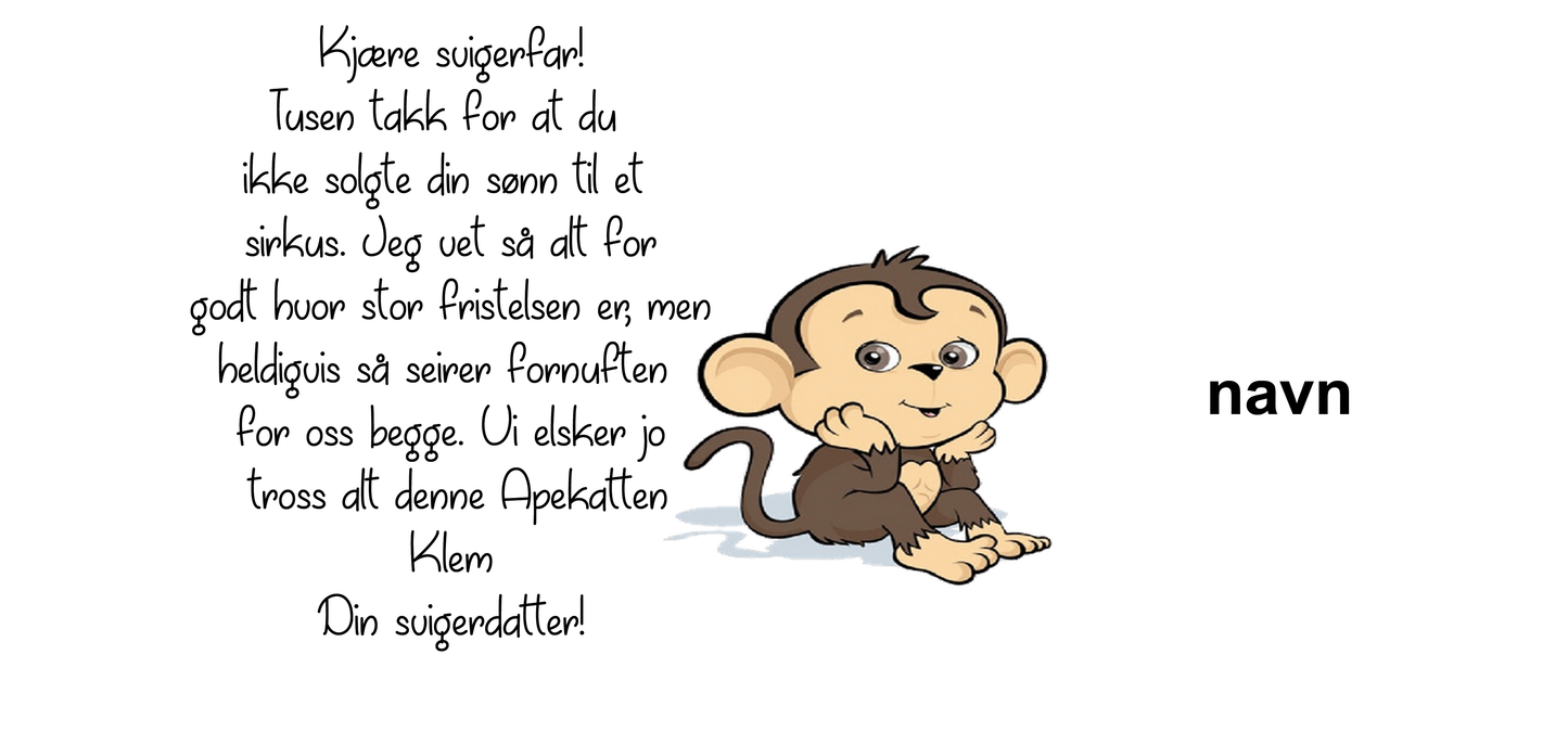 Krus  til svigermor eller svigerfar - morsom gave