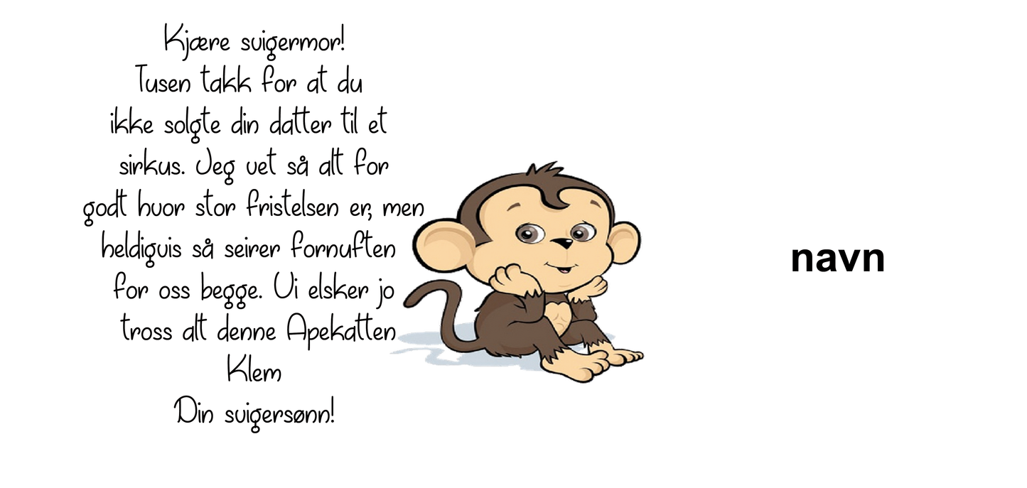 Krus  til svigermor eller svigerfar - morsom gave
